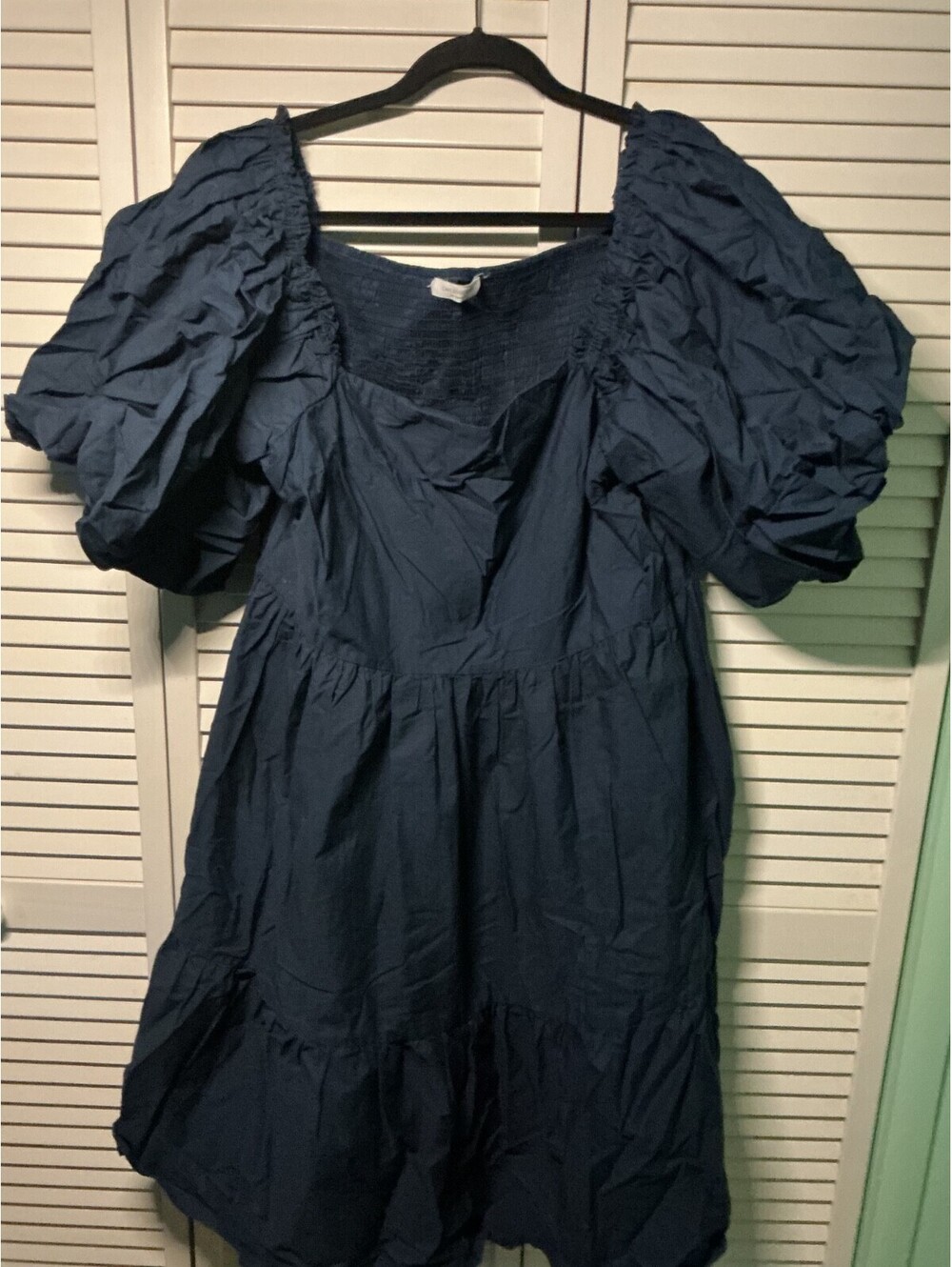 City Chic Women 3X Blue Midi Tiered Ruffle Dress EUC #261